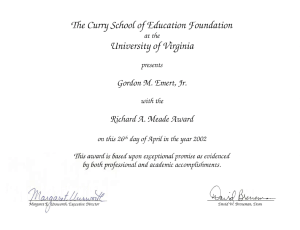 Richard A. Meade Award for Outstanding Doctoral Student in English Education